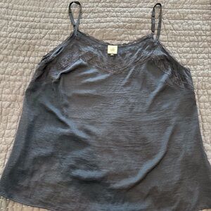 CAbi navy sleeveless blouse, size Large